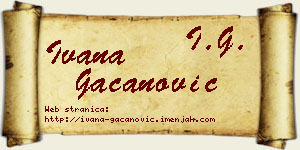 Ivana Gačanović vizit kartica